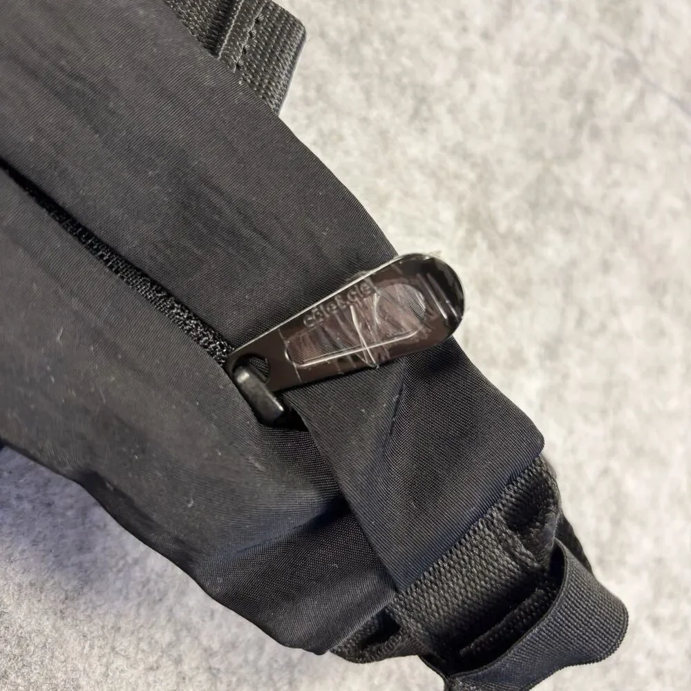 Cote & Ciel Black Nylon Zip Close Crossbody Bag Backpack Adjustable Strap Pocket